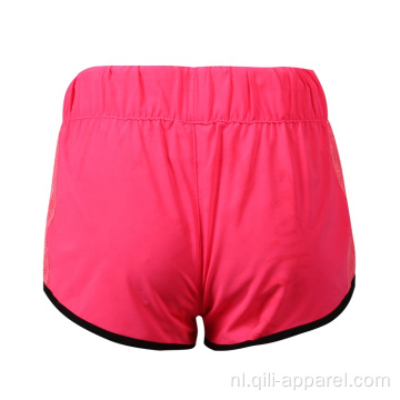 Soild Color Ademende elastische boord Strandshorts voor zwemmen